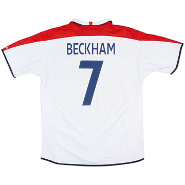 2003-05 England Home Shirt Beckham #7 - 6/10 - (XL)