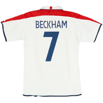 2003-05 England Home Shirt Beckham #7 - 5/10 - (M)
