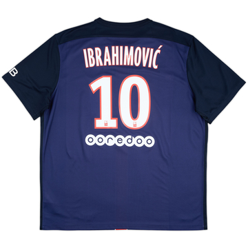 2015-16 Paris Saint-Germain Home Shirt Ibrahimovic #10 - 8/10 - (XXL)