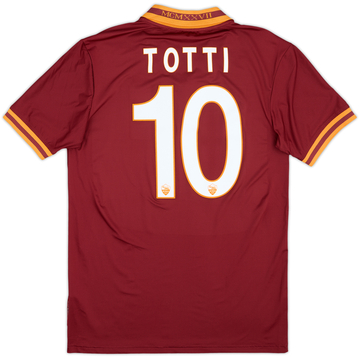 2013-14 Roma Home Shirt Totti #10 - 8/10 - (S)