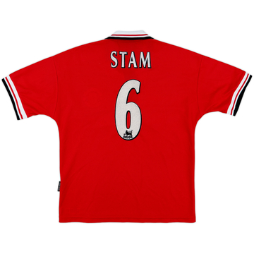 1998-00 Manchester United Home Shirt Stam #6 - 8/10 - (Y)