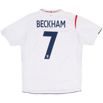 2005-07 England Home Shirt Beckham #7 - 6/10 - (XL)