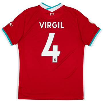 2020-21 Liverpool Home Shirt Virgil #4 - 7/10 - (L)