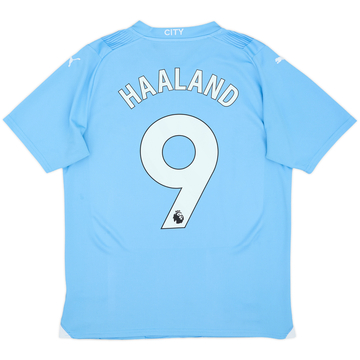 2023-24 Manchester City Home Shirt Haaland #9 - 9/10 - (M)
