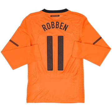 2010-11 Netherlands Authentic Home L/S Shirt Robben #11 (S)