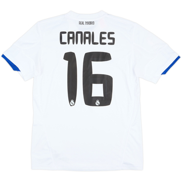 2010-11 Real Madrid Home Shirt Canales #16 - 7/10 - (XL.Boys)