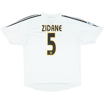 2004-05 Real Madrid Home Shirt Zidane #5 - 6/10 - (L)