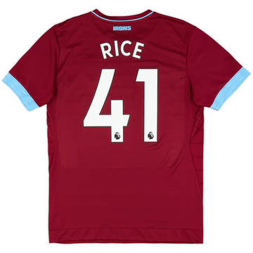 2018-19 West Ham Home Shirt Rice #41 - 8/10 - (M)