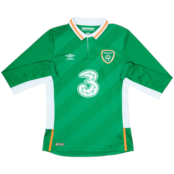 2016-17 Ireland Home L/S Shirt - 8/10 - (M)