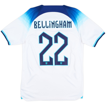 2022-23 England Home Shirt Bellingham #22 - 7/10 - (S)