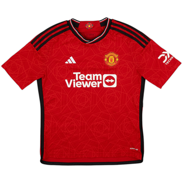 2023-24 Manchester United Home Shirt - 10/10 - (L.Boys)