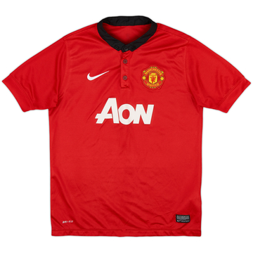2013-14 Manchester United Home Shirt - 9/10 - (L.Boys)