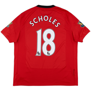 2009-10 Manchester United Home Shirt Scholes #18 - 5/10 - (XL)
