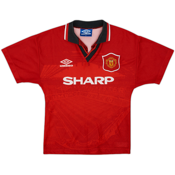 1994-96 Manchester United Home Shirt - 9/10 - (S.Boys)