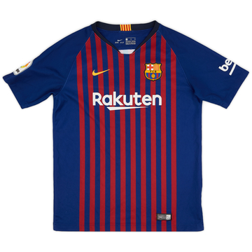 2018-19 Barcelona Home Shirt - 8/10 - (XL.Boys)