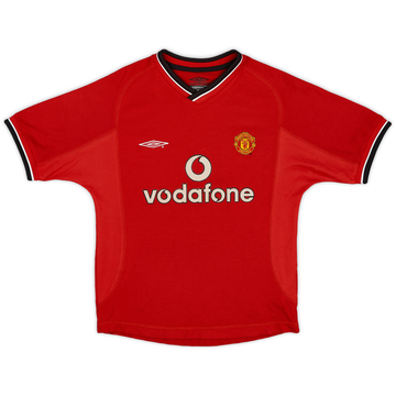 2000-02 Manchester United Home Shirt - 8/10 - (S.Boys)
