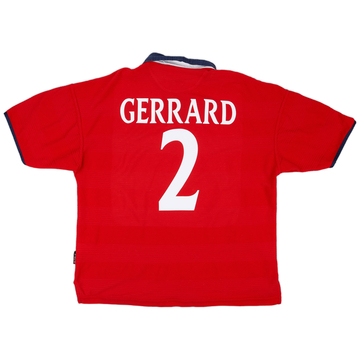 1999-01 England Away Shirt Gerrard #2 - 7/10 - (XL)