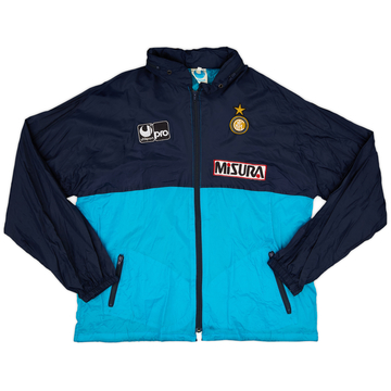 1990-91 Inter Milan Uhlsport Hooded Track Jacket - 8/10 - (XL)