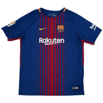 2017-18 Barcelona Home Shirt - 8/10 - (XL.Boys)