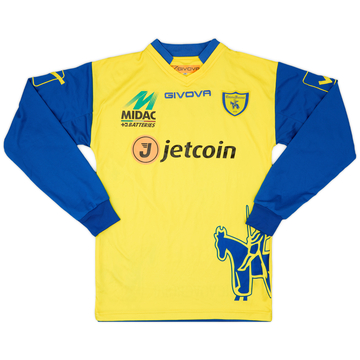 2012-13 Chievo Verona 'Signed' Home L/S Shirt - 8/10 - (M)