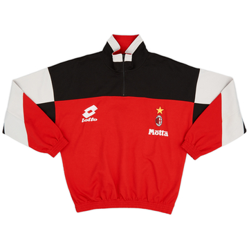 1993-94 AC Milan Lotto 1/4 Zip Training Top - 9/10 - (S)