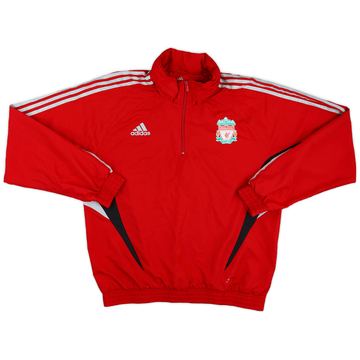 2008-09 Liverpool adidas 1/4 Zip Hooded Rain Jacket - 8/10 - (L/XL)