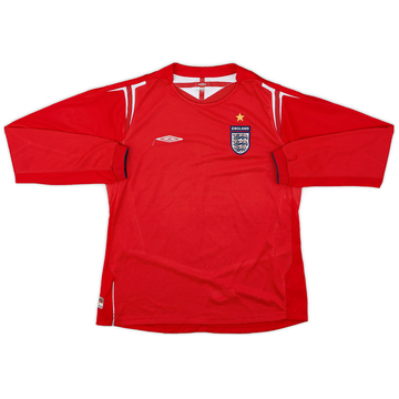 2004-06 England Away L/S Shirt - 8/10 - (XL.Boys)
