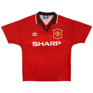 1994-96 Manchester United Home Shirt - 8/10 - (Y)