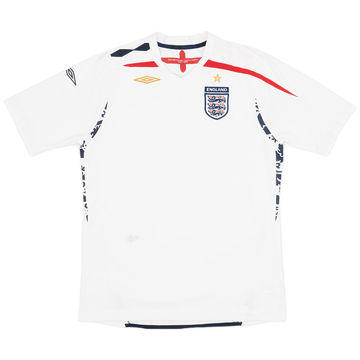 2007-09 England Home Shirt - 5/10 - (XL.Boys)