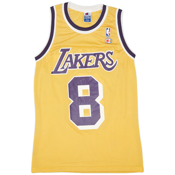 1996-99 LA Lakers Bryant #8 Champion Jersey (Home) M
