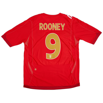 2006-08 England Away Shirt Rooney #9 - 7/10 - (L)
