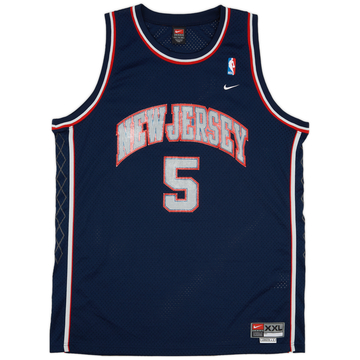 2001-04 New Jersey Nets Kidd #5 Nike Swingman Away Jersey - 7/10 - (XXL)