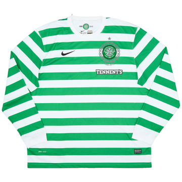 2012-13 Celtic '125th Anniversary' Home L/S Shirt - 8/10 - (XXL)