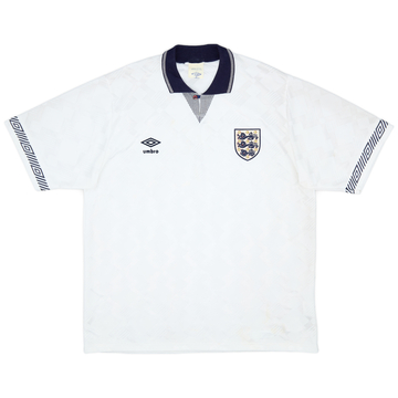 1990-92 England Home Shirt - 8/10 - (L)