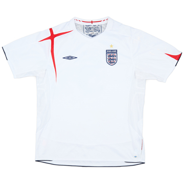 2005-07 England Home Shirt #6 - 7/10 - (XL)