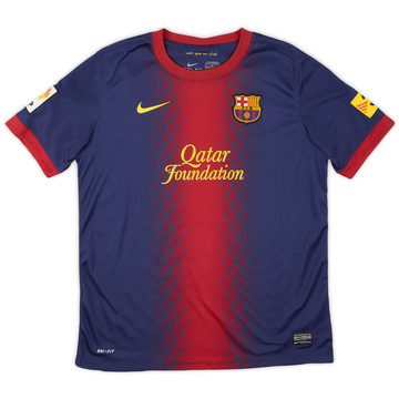 2012-13 Barcelona Home Shirt - 8/10 - (XL.Boys)