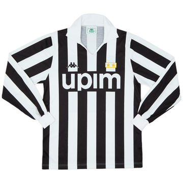 1991-92 Juventus Home L/S Shirt - 7/10 - (S)
