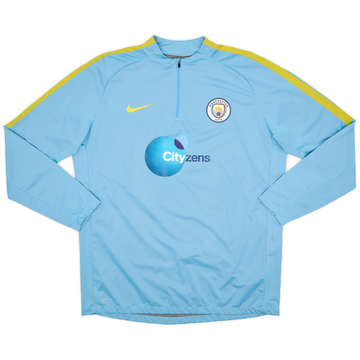 2016-17 Manchester City Player Issue Nike 1/4 Zip Drill Top - 7/10 - (XL)
