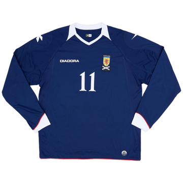 2008-09 Scotland Home L/S Shirt #11 - 9/10 - (XXL)