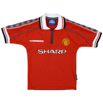 1998-00 Manchester United Home Shirt - 8/10 - (6-7 Years)