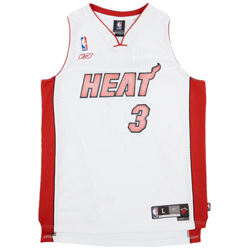 2004-06 Miami Heat Wade #3 Reebok Swingman Home Jersey - 5/10 - (L)