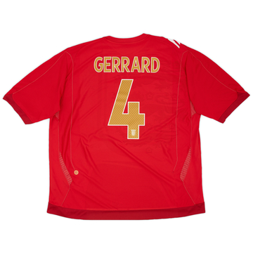 2006-08 England Away Shirt Gerrard #4 - 9/10 - (3XL)