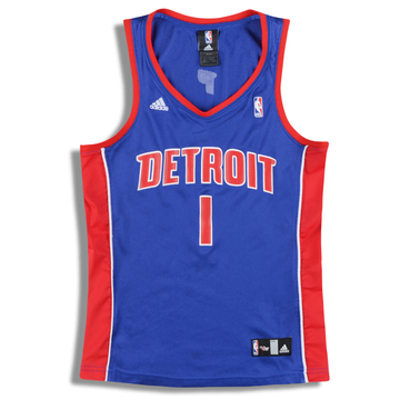 2006-08 Detroit Pistons Billups #1 adidas Jersey (Away) Womens (S)