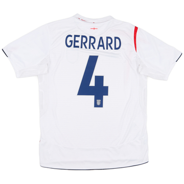 2005-07 England Home Shirt Gerrard #4 - 5/10 - (L)