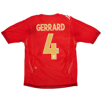 2006-08 England Away Shirt Gerrard #4 - 5/10 - (L)