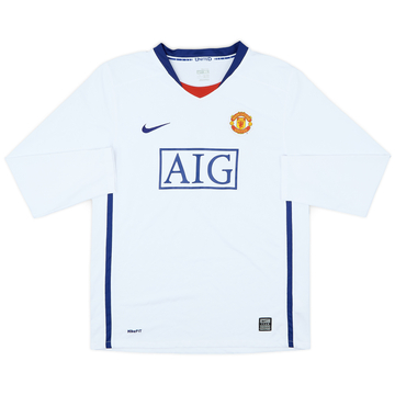 2008-10 Manchester United Away L/S Shirt - 6/10 - (XL.Boys)