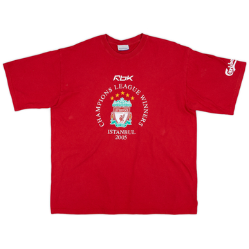 2005-06 Liverpool Reebok 2005 CL Winners Tee - 7/10 - (XL)
