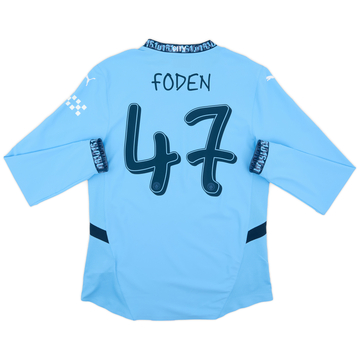 2024-25 Manchester City Authentic Home L/S Shirt Foden #47