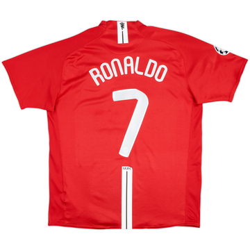 2007-09 Manchester United Home Shirt Ronaldo #7 - 7/10 - (XL)