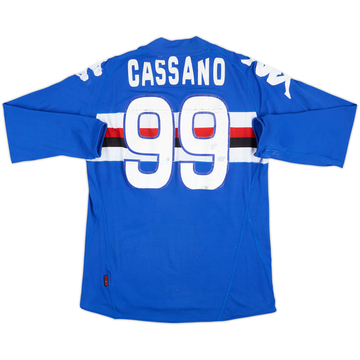 Camiseta de local de manga larga del Sampdoria 2007-09 Cassano #99 - 4/10 - (XL)